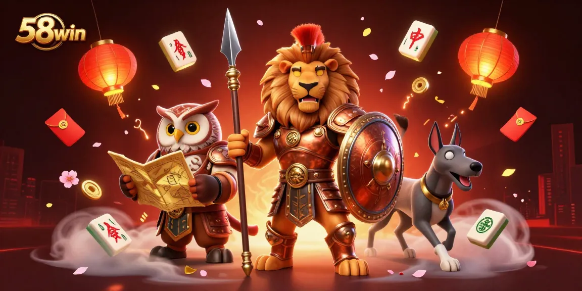 Experience the thrill of 58win gameplay with a vibrant 3D casino scene featuring dynamic characters and elements.