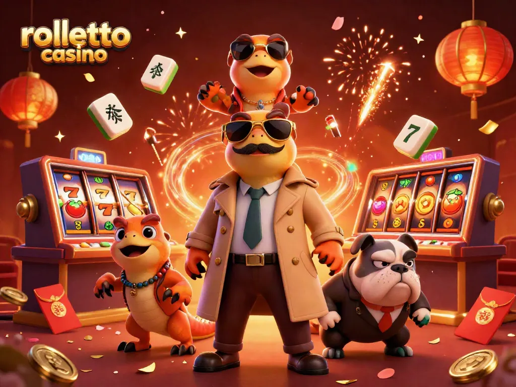 Experience the excitement at rolletto casino with raptors sneaking into a VIP lounge filled with casino elements.