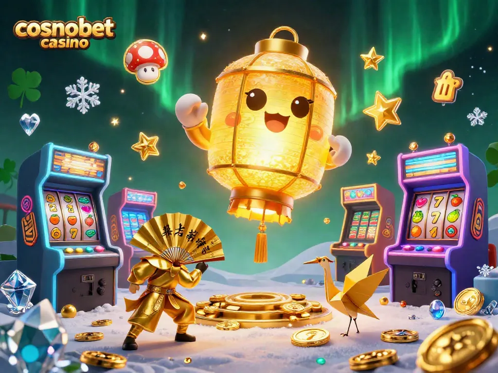 Experience the excitement at cosmobet casino with vibrant gaming characters and retro arcade elements.