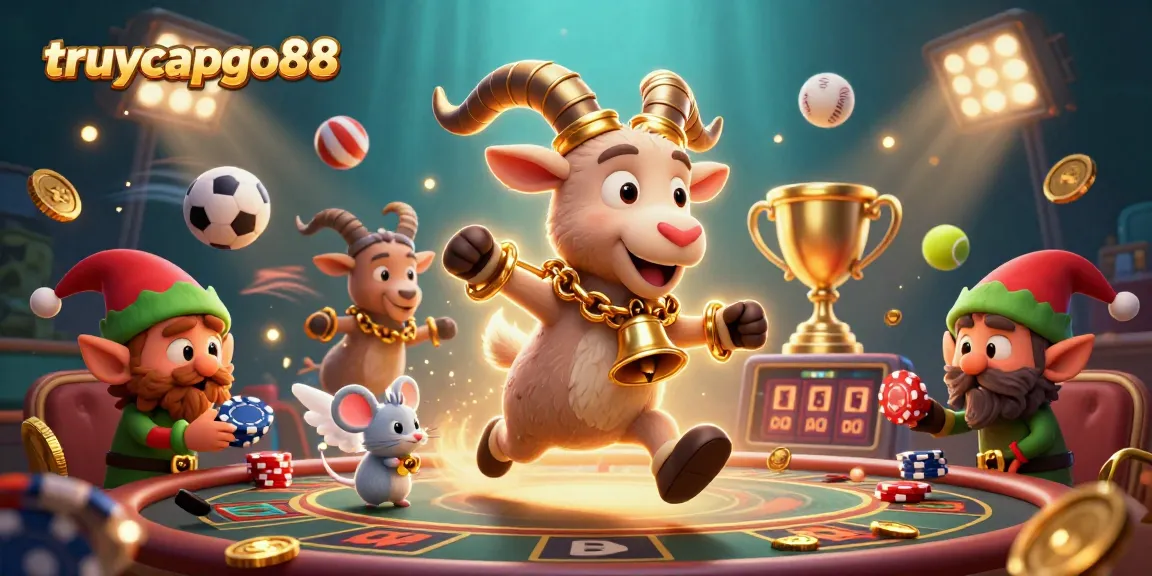 Join the fun at truycapgo88 with a thrilling 3D casino scene featuring Krampus enjoying the action.