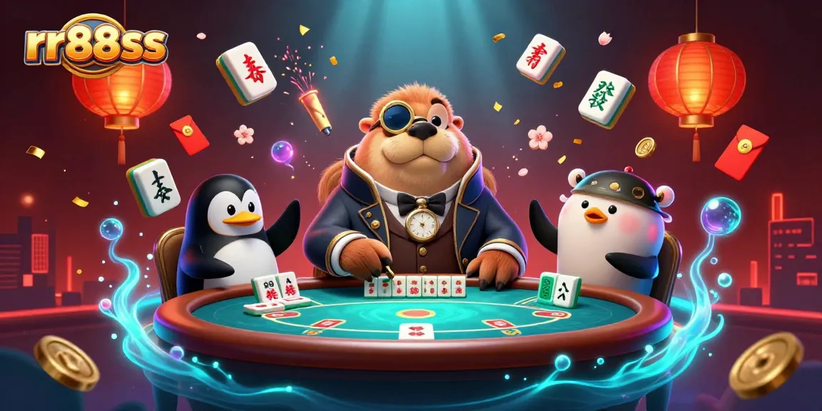 Engage with rr88ss at an underwater poker showdown featuring a jolly walrus and friends.