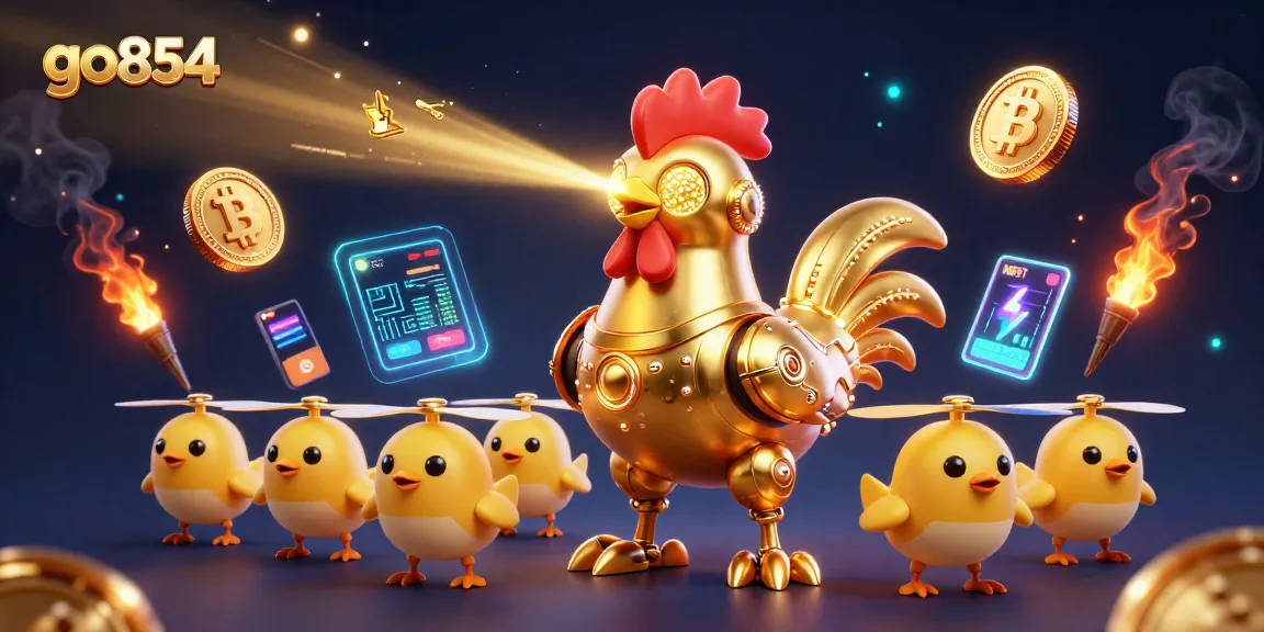 Engage in thrilling gameplay with the go854 crypto casino featuring a futuristic golden rooster robot